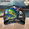Maxcorners Fishing American Flag Camo Personalized 3D Cap