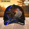 Maxcorners Hunting Blue Stripe Skull Archer and Deer Sunset Design Personalized 3D Cap