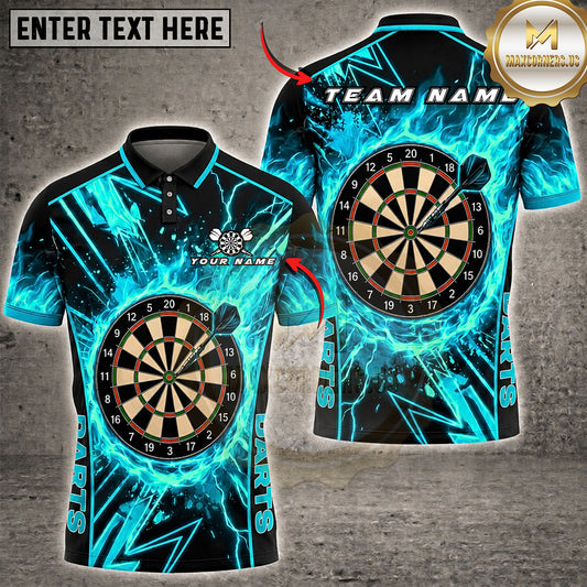 Maxcorners Darts Electric Strike Geometric Dartboard Multiple Options Personalized Name, Team Name 3D Shirt