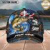 Maxcorners Fishing American Flag Camo Personalized 3D Cap