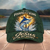 Maxcorners Fishing Green Faith Quote Water Splash 3D Cap (12 Fish Species)