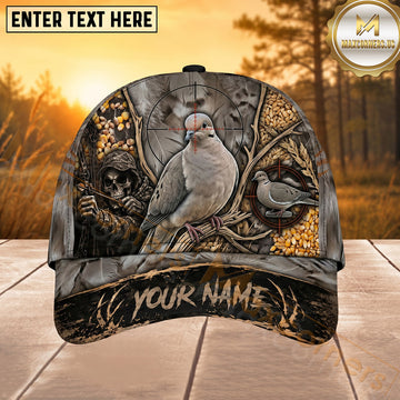 Maxcorners Hunting Skull Target Woodland Camo Personalized 3D Cap
