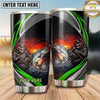 Maxcorners Fishing Tumbler Sunset Lake Angler Frame Design Personalized Name Tumbler (13 Species)