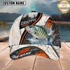 Maxcorners Fishing Orange Black Grunge Personalized 3D Cap