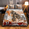 Maxcorners Motocross 30 Multicolor Option Personalized Bedding Set