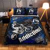 Maxcorners Motocross 31 Multicolor Option Personalized Bedding Set