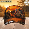 Maxcorners Hunting Skull Hunter Orange Sunset Personalized 3D Cap