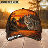 Maxcorners Hunting Skull Hunter Orange Sunset Personalized 3D Cap