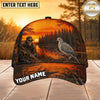 Maxcorners Hunting Skull Hunter Orange Sunset Personalized 3D Cap