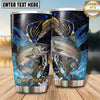 Maxcorners Fishing Tumbler Golden X-Ray Skeleton Design Personalized Name Tumbler (13 Species)