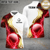 Maxcorners Golf White Golden Lightning Personalized Name, Team Name 3D Shirt (4 Colors)