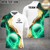 Maxcorners Golf White Golden Lightning Personalized Name, Team Name 3D Shirt (4 Colors)