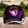 Maxcorners Golf Flaming Ball Tribal Graphic Personalized Name 3D Classic Cap