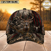Maxcorners Hunting Skull Bowhunter Red Stripe Camo Personalized 3D Cap