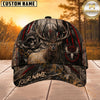 Maxcorners Hunting Skull Bowhunter Red Stripe Camo Personalized 3D Cap