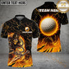 Maxcorners Golf Flaming Assassin Personalized Name, Team Name 3D Shirt (4 Colors)