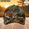 Maxcorners Hunting Orange Green Splash Forest Personalized 3D Cap