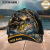 Maxcorners Fishing Skull Fisherman and Lure Personalized 3D Cap