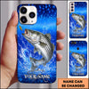 Maxcorners Deep Blue Water Splash Personalized Name Phone Case (13 Fish Species)