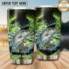 Maxcorners Fishing Tumbler Electric Green Honeycomb Storm Design Personalized Name Tumbler (13 Species)
