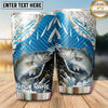 Maxcorners Fishing Tumbler Blue Ice Shard Mountain Design Personalized Name Tumbler (13 Species)
