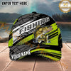 Maxcorners Fishing Neon Green Racing Personalized Name 3D Cap (12 Fish Species)