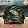 Maxcorners Fishing Woodland Camouflage Water Splash Personalized 3D Cap (12 Fish Species)