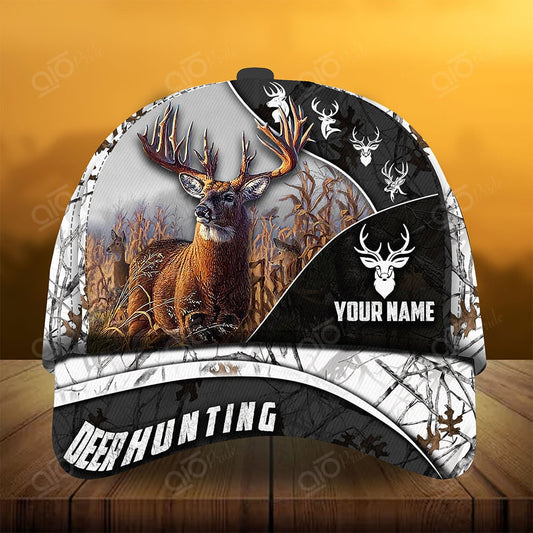 Maxcorners The Majestic Of Deer Hunting Personalized Hats 3D Multicolored