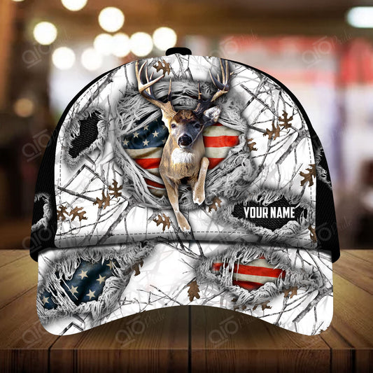 Maxcorners Premium Deer Hunting Cap 3 Personalized Hats 3D Multicolored