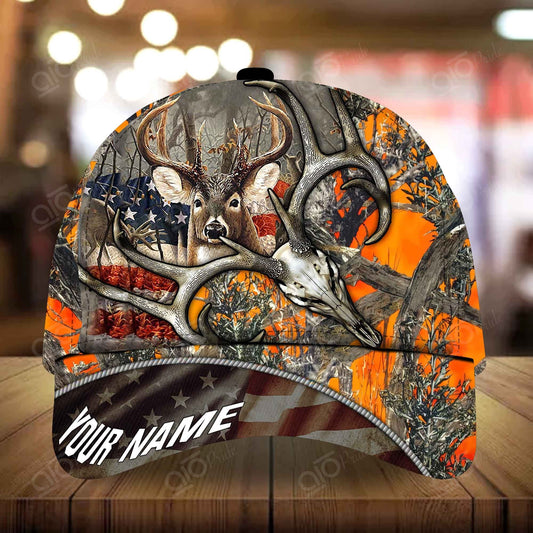 Maxcorners Epic Wriryn-X6 Hunting Deer Personalized Hats 3D Multicolored