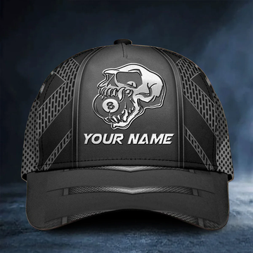 Maxcorners 8 Ball All Printed Skull Billiard Classic Cap, Idea Gift for Billiard Player, Skull Cap LM0402