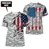 Maxcorners Bow Hunting Custom Name Shirt 3D All Over Printed Clothes