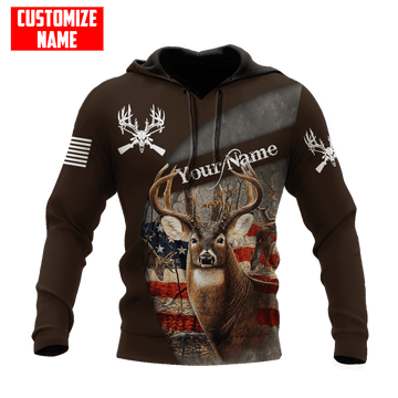 Maxcorners Deer Hunting Season Custom Name Shirt 3D All Over Printed Clothes