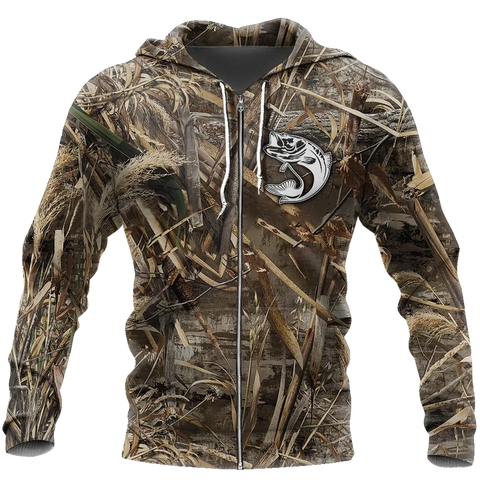 Maxcorners FULL CAMO WATER Fishing 3D Hoodie