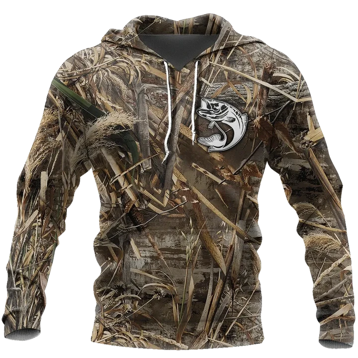 Maxcorners FULL CAMO WATER Fishing 3D Hoodie