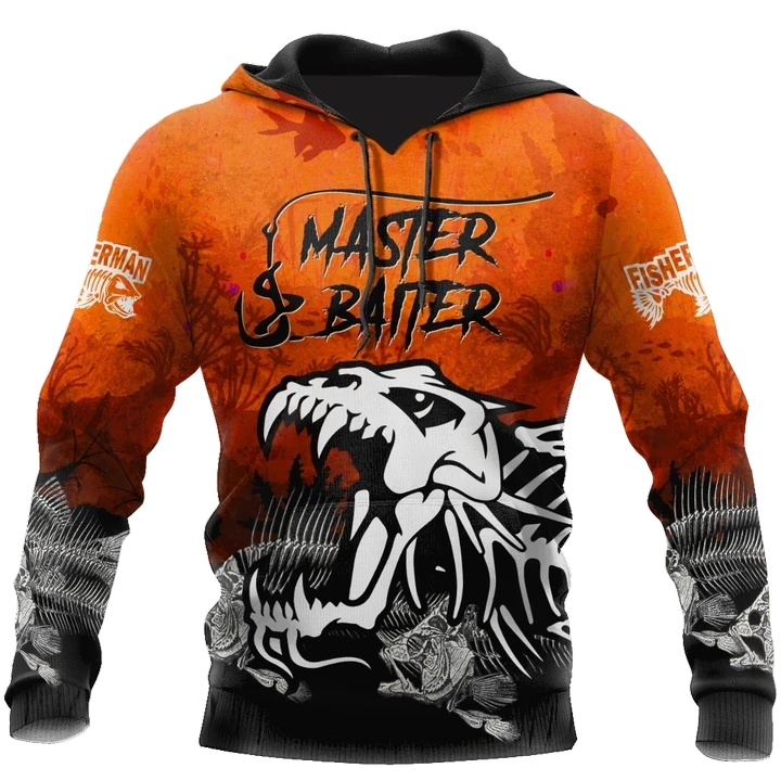 Maxcorners MASTER BAITER Fishing 3D Hoodie