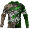 Maxcorners CHINOOK FISHING SALMON CAMO Fishing 3D Hoodie