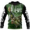 Maxcorners THE GREAT FISH EATS THE SMALL Fishing 3D Hoodie