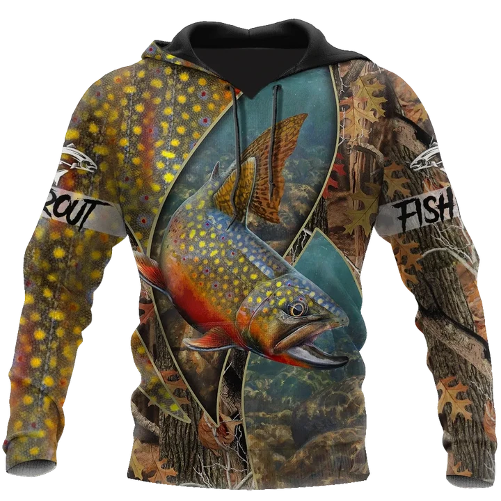 Maxcorners TROUT-SALMON Fishing 3D Hoodie