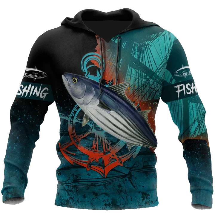 Maxcorners SALTWATER Fishing 3D Hoodie