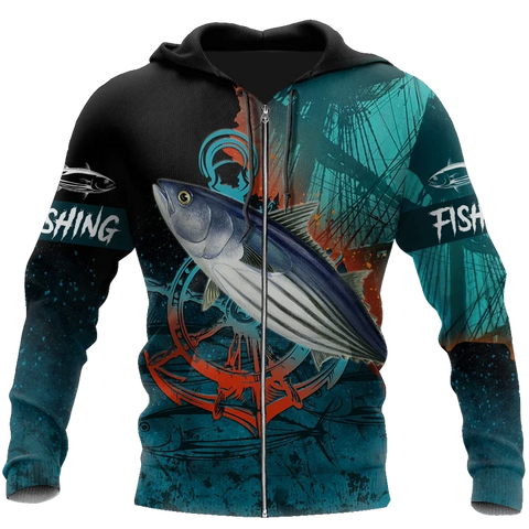 Maxcorners SALTWATER Fishing 3D Hoodie