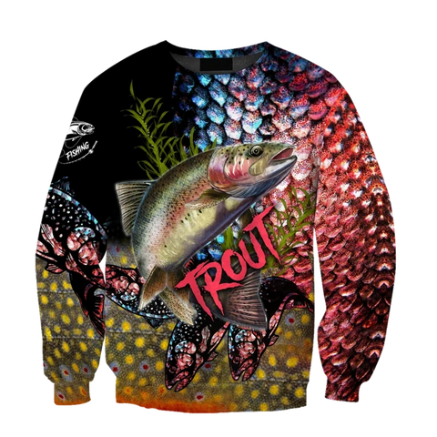 Maxcorners TROUT-SALMON Fishing 3D Hoodie