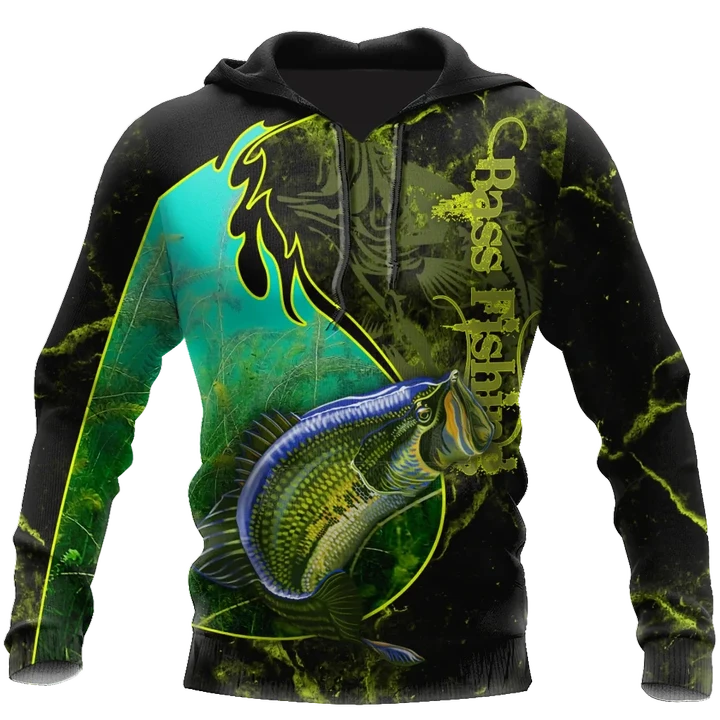 Maxcorners BASS Fishing 3D Hoodie