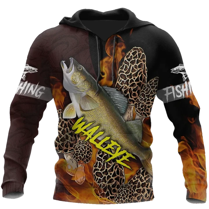 Maxcorners WALLEYE Fishing 3D Hoodie