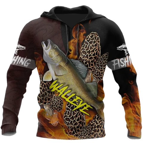 Maxcorners WALLEYE Fishing 3D Hoodie