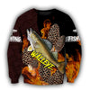 Maxcorners WALLEYE Fishing 3D Hoodie