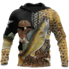 Maxcorners WALLEYE Fishing 3D Hoodie