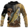 Maxcorners WALLEYE Fishing 3D Hoodie