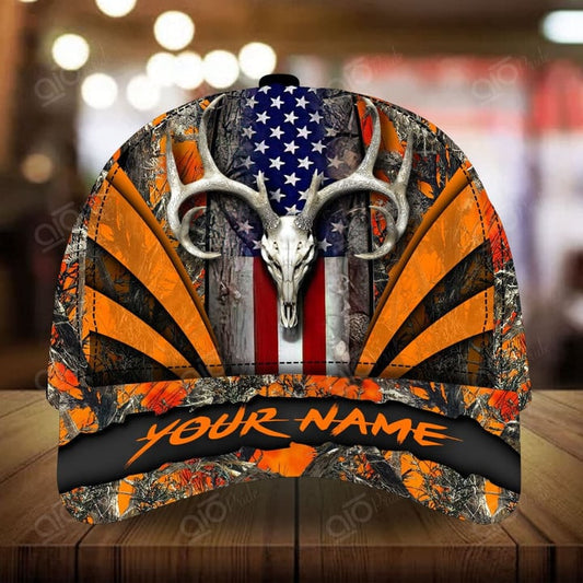 Maxcorners New Unique Skull Deer Hunting Personalized Hats 3D Multicolored