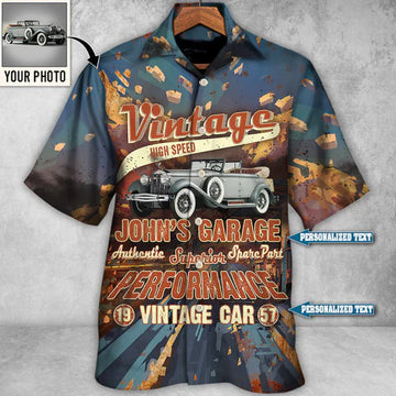 Maxcorners Personalized Route 66 Vintage Car Take Me On A Road Trip, Custom Photo Car Aloha Shirts